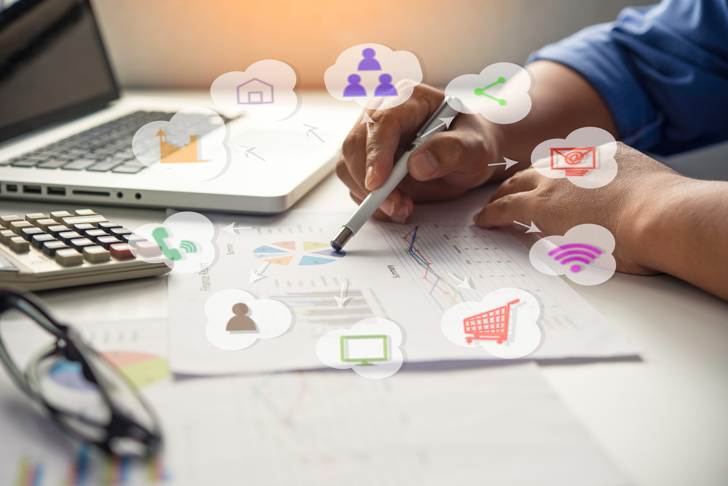 Digital Communication Technology Concept